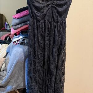 Elegant Black Lace Maternity dress